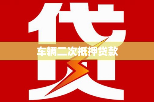 林园车辆二次抵押贷款