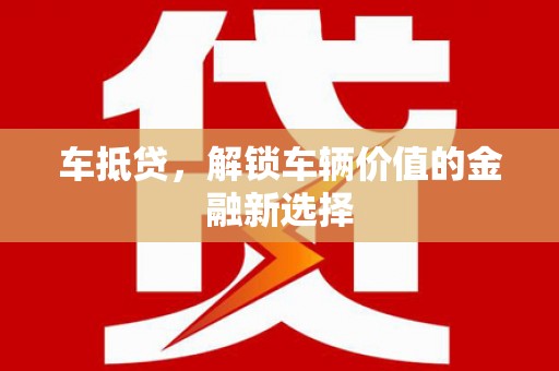 林园车抵贷，解锁车辆价值的金融新选择