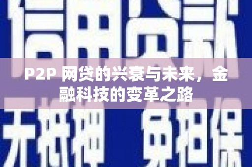 林园P2P 网贷的兴衰与未来，金融科技的变革之路