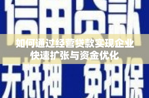 林园如何通过经营贷款实现企业快速扩张与资金优化
