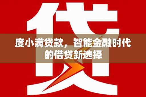 林园度小满贷款，智能金融时代的借贷新选择
