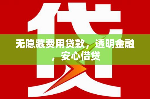 林园无隐藏费用贷款，透明金融，安心借贷