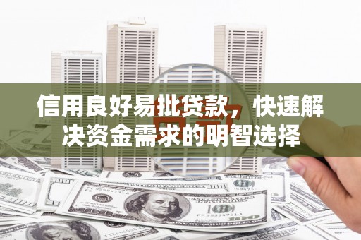 林园信用良好易批贷款，快速解决资金需求的明智选择