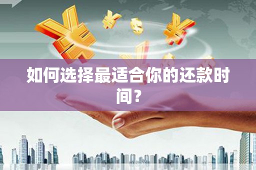 林园如何选择最适合你的还款时间？