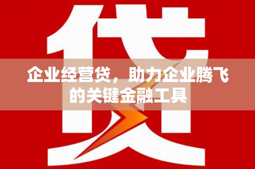 林园企业经营贷，助力企业腾飞的关键金融工具
