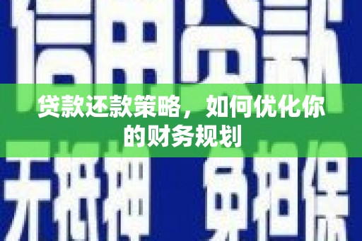 林园贷款还款策略，如何优化你的财务规划