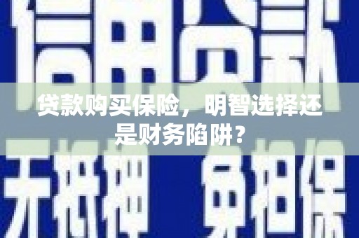 林园贷款购买保险，明智选择还是财务陷阱？