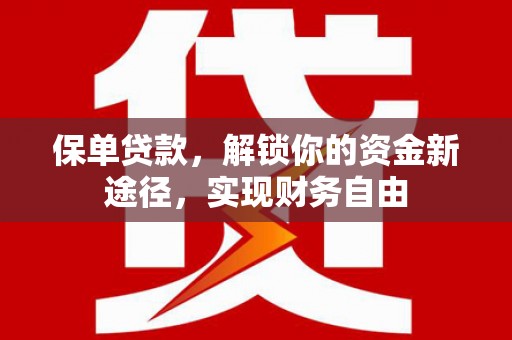 林园保单贷款，解锁你的资金新途径，实现财务自由
