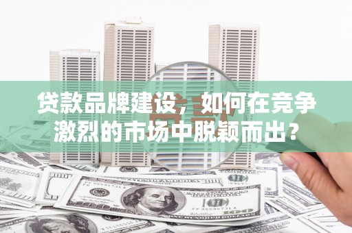 林园贷款品牌建设，如何在竞争激烈的市场中脱颖而出？